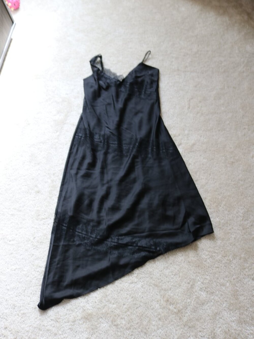 House of Harlow 1960 Black Asymmetrical Slip Dress